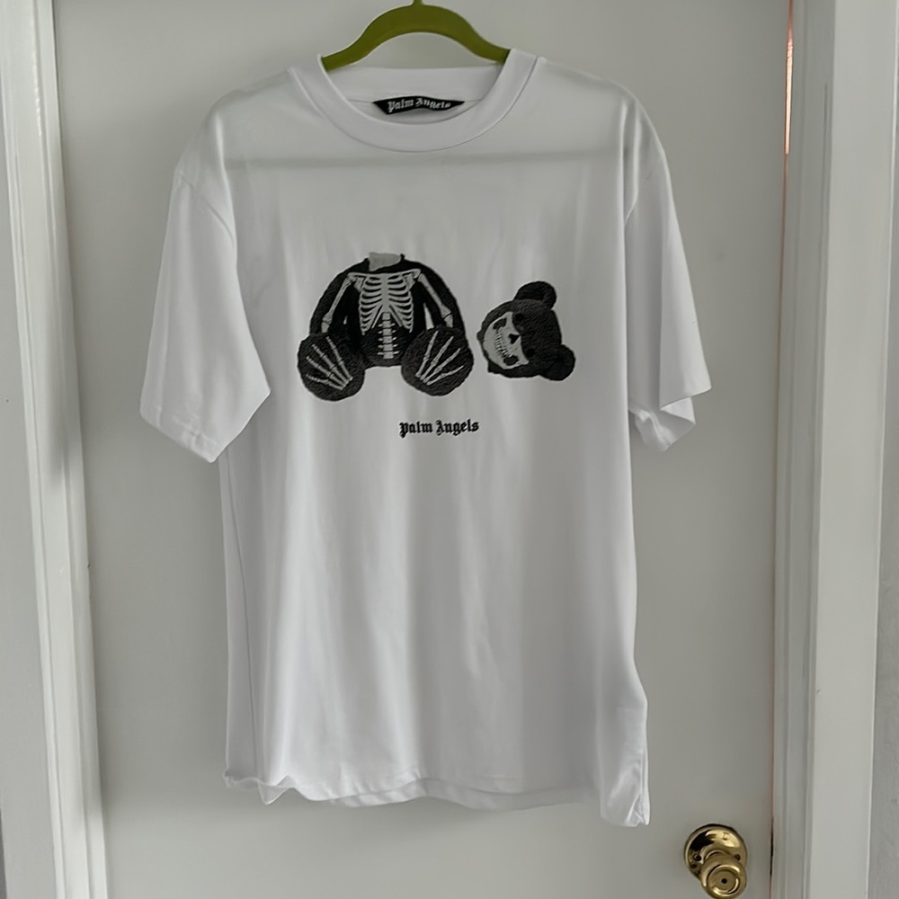 Palm Angels Skeleton Bear T- Shirt White